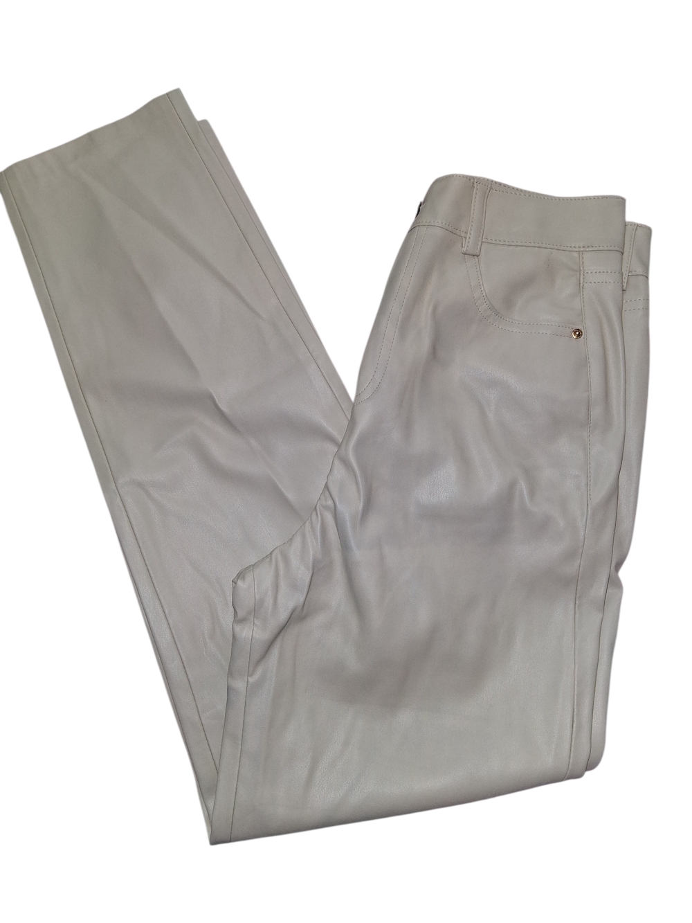Zara Beige Faux Leather Skinny Pants Size 00